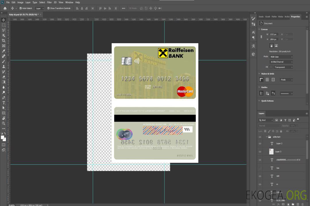 Serbie Raiffeisen banka a.d. Mastercard de Belgrade template